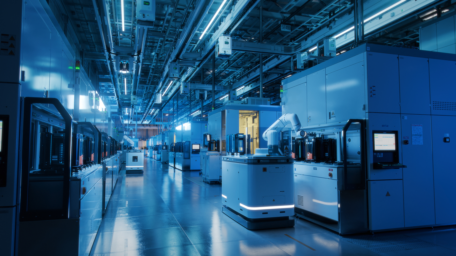 Automated wafer transfer inside a semiconductor cleanroom