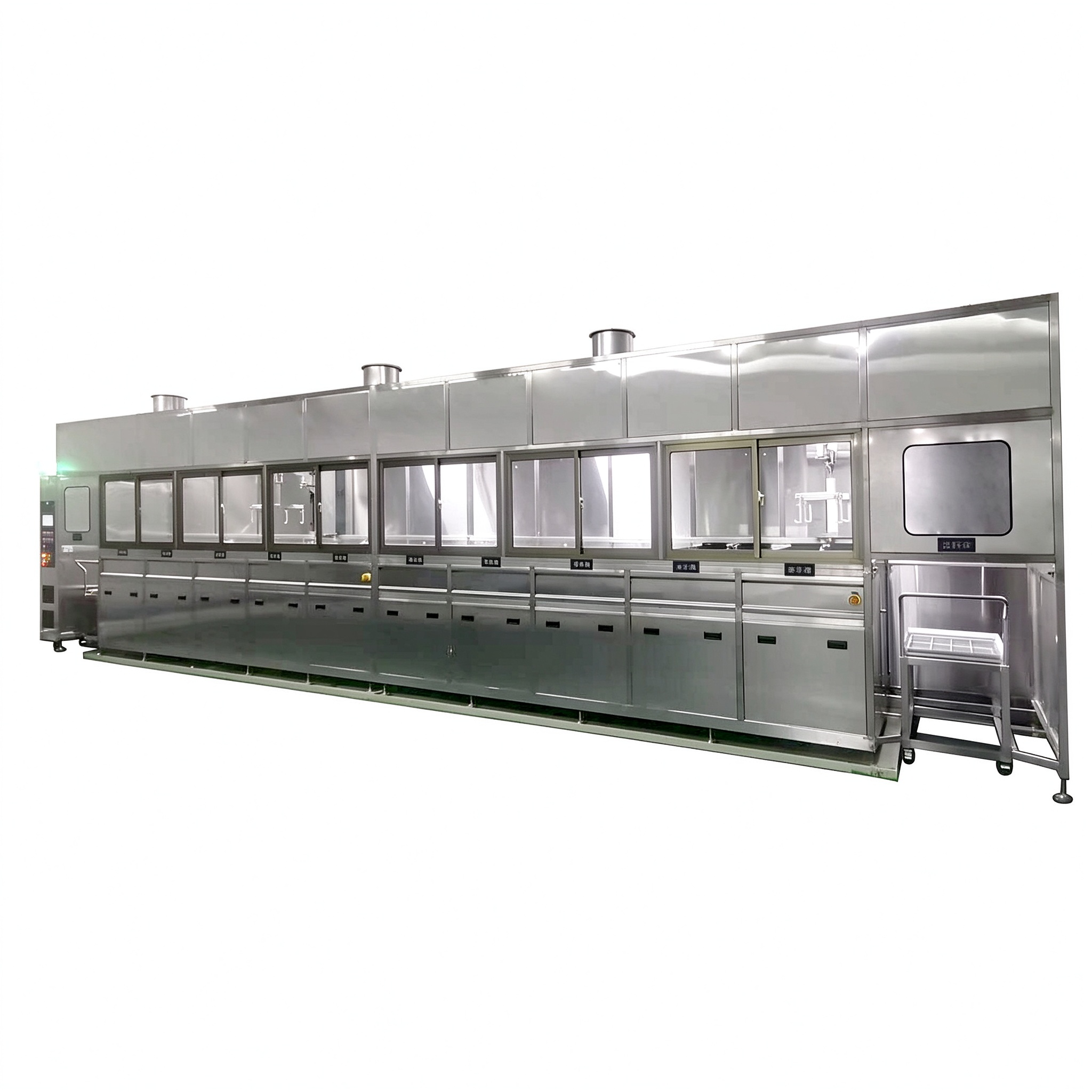 Semiconductor wafer cleaning line with megasonic bath and rinse
